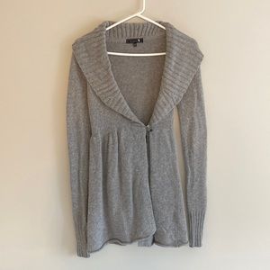 Aritzia Talula Grey Cashmere Blend Mulberry Cardigan Sweater Xxs